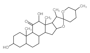 Spirostan-11-one, 3,12-dihydroxy-, (3beta,5alpha,12beta,25R)-结构式