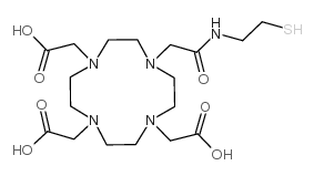 1,4,7,10-四氮杂环十二烷-1,4,7-三(乙酸)-10-(2-硫乙基)乙酰胺结构式