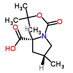 (4R)-1-(tert-Butoxycarbonyl)-4-methyl-D-proline Structure