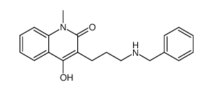 1-Methyl-4-hydroxy-3-(3-benzylaminopropyl)-chinolin-2-on结构式