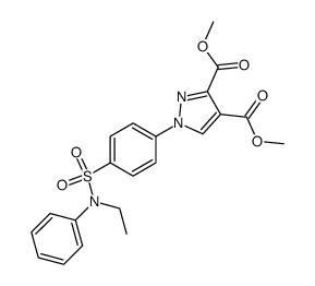 1-[4-(Ethyl-phenyl-sulfamoyl)-phenyl]-1H-pyrazole-3,4-dicarboxylic acid dimethyl ester Structure