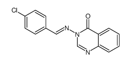 3-[(4-chlorophenyl)methylideneamino]quinazolin-4-one Structure