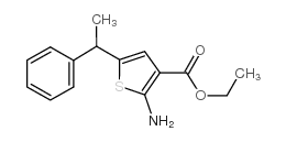 ethyl 2-amino-5-(1-phenylethyl)thiophene-3-carboxylate Structure