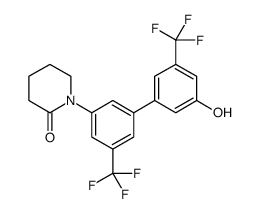 2-Piperidinone, 1-[3'-hydroxy-5,5'-bis(trifluoromethyl)[1,1'-biphenyl]-3-yl]结构式