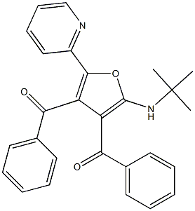 Methanone,[2-[(1,1-dimethylethyl)amino]-5-(2-pyridinyl)-3,4-furandiyl]bis[phenyl- (9CI) structure