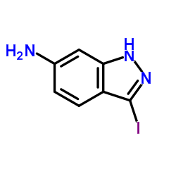 3-碘-1H-吲唑-6-胺结构式