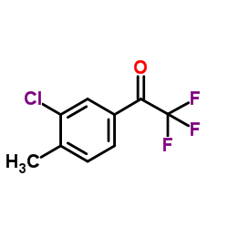 1-(3-Chloro-4-methylphenyl)-2,2,2-trifluoroethanone结构式