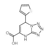 7-Thiophen-2-yl-4,7-dihydro-tetrazolo[1,5-a]-pyrimidine-5-carboxylic acid结构式