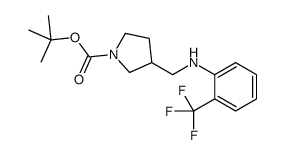 1-BOC-3-([(2-TRIFLUOROMETHYL-PHENYL)-AMINO]-METHYL)-PYRROLIDINE structure