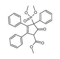 methyl 4-(dimethoxyphosphinyl)-5-oxo-2,3,4-triphenyl-2-cyclopentene-1-carboxylate结构式