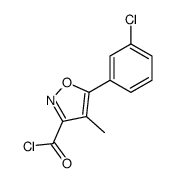 5-(3-chlorophenyl)-4-methyl-1,2-oxazole-3-carbonyl chloride Structure