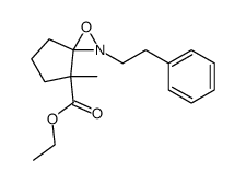 2-(β-phenethyl)-3,3-(2-carboethoxy-2-methyl) tetramethylene-oxazirane结构式