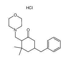 5-benzyl-3,3-dimethyl-2-morpholinomethylcyclohexanone hydrochloride结构式