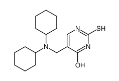 5-[(dicyclohexylamino)methyl]-2-sulfanylidene-1H-pyrimidin-4-one结构式