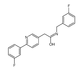 N-[(3-fluorophenyl)methyl]-2-[6-(3-fluorophenyl)pyridin-3-yl]acetamide Structure