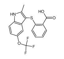 2-{[2-methyl-5-(trifluoromethoxy)-1H-indole-3-yl]thio}benzoic acid结构式