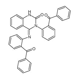 3-(2'-benzoylphenyl)-4-(2'-benzoylphenylimino)-1,2,3,4-tetrahydroquinazoline-2-one结构式