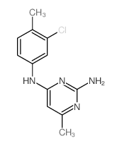 N-(3-chloro-4-methyl-phenyl)-6-methyl-pyrimidine-2,4-diamine结构式