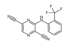 3-[2-(trifluoromethyl)anilino]pyrazine-2,5-dicarbonitrile结构式