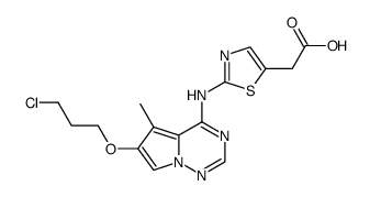 2-(2-(6-(3-chloropropoxy)-5-methylpyrrolo[1,2-f][1,2,4]triazin-4-ylamino)thiazol-5-yl)acetic acid Structure