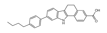 9-(4-Butyl-phenyl)-5,11-dihydro-6H-benzo[a]carbazole-3-carboxylic acid Structure