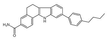 9-(4-butylphenyl)-6,11-dihydro-5H-benzo[a]carbazole-3-carboxamide结构式