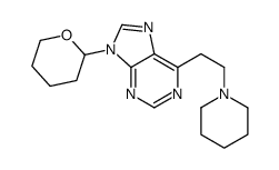9-(oxan-2-yl)-6-(2-piperidin-1-ylethyl)purine结构式
