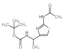 tert-butyl (1-(2-acetamidothiazol-4-yl)ethyl)carbamate结构式