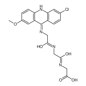 2-[[2-[[2-[(6-chloro-2-methoxyacridin-9-yl)amino]acetyl]amino]acetyl]amino]acetic acid Structure