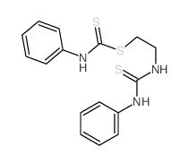 N-phenyl-1-[2-(phenylthiocarbamoylamino)ethylsulfanyl]methanethioamide structure