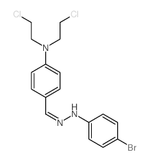 Benzaldehyde,4-[bis(2-chloroethyl)amino]-, 2-(4-bromophenyl)hydrazone Structure