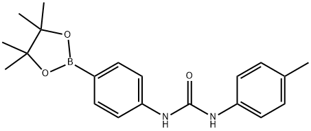 3-(4-methylphenyl)-1-[4-(4,4,5,5-tetramethyl-1,3,2-dioxaborolan-2-yl)phenyl]urea structure