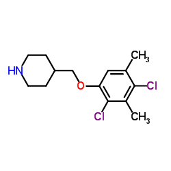 4-[(2,4-Dichloro-3,5-dimethylphenoxy)methyl]piperidine结构式