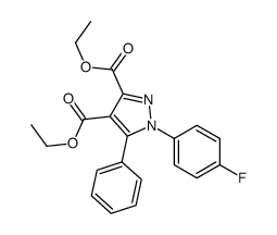 diethyl 1-(4-fluorophenyl)-5-phenylpyrazole-3,4-dicarboxylate结构式