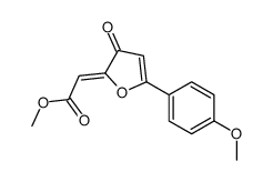 methyl (2E)-2-[5-(4-methoxyphenyl)-3-oxofuran-2-ylidene]acetate结构式