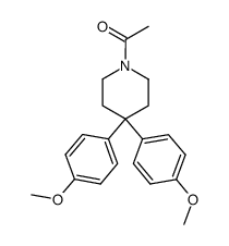 N-acetyl-4,4-bis(4-methoxyphenyl)piperidine结构式