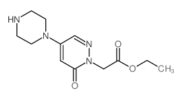 ETHYL 2-(6-OXO-4-(PIPERAZIN-1-YL)PYRIDAZIN-1(6H)-YL)ACETATE结构式