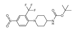 tert-butyl 1-(4-nitro-2-(trifluoromethyl)phenyl)piperidin-4-ylcarbamate Structure