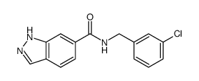 N-(3-Chlorobenzyl)-1H-indazole-6-carboxamide Structure