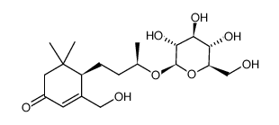 (6R,9R)-megastigman-4-ene-9,13-diol 9-O-β-D-glucopyranoside Structure