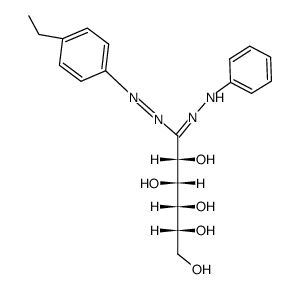 5-Phenyl-1-<4-aethyl-phenyl>-3-D-gluco-formazan Structure