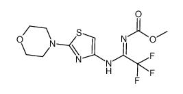 methyl 2,2,2-trifluoro-1-[(2-morpholin-4-yl-1,3-thiazol-4-yl)amino]ethylidenecarbamate结构式