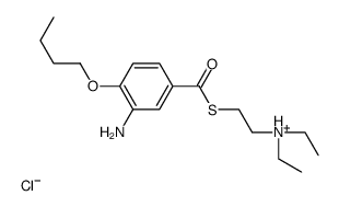 2-(3-amino-4-butoxybenzoyl)sulfanylethyl-diethylazanium,chloride Structure