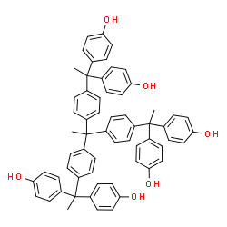 4,4’,4’’,4’’’,4’’’’,4’’’’’-[[乙烷-1,1,1-三基三(苯-4,1-二基)]三(乙烷-1,1,1-三基)]六苯酚结构式