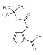 3-(叔丁氧羰基氨基)噻吩-2-甲酸结构式