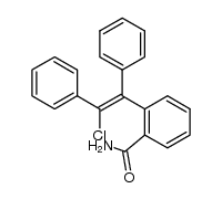 2-(α'-chloro-stilben-α-yl)-benzoic acid amide结构式