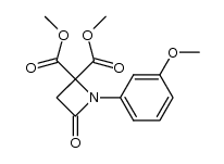 dimethyl 1-(3-methoxyphenyl)-4-oxoazetidine-2,2-dicarboxylate Structure