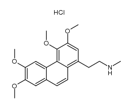 N-methyl-2-(3,4,6,7-tetramethoxyphenanthren-1-yl)ethanamine hydrochloride结构式