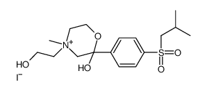 4-(2-hydroxyethyl)-4-methyl-2-[4-(2-methylpropylsulfonyl)phenyl]morpholin-4-ium-2-ol,iodide Structure