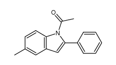1-(5-methyl-2-phenyl-1H-indol-1-yl)ethanone结构式